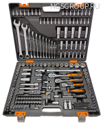 Набор инструментов, 1/2", 1/4", CrV, в кейсе 216 предм Вихрь