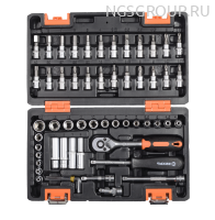 Набор инструментов ВИХРЬ, 1/4", 57 предм, кейс