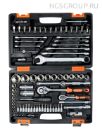 Набор инструментов Вихрь АВТО, 1/2" , 1/4" , CrV, в кейсе 82 предметов