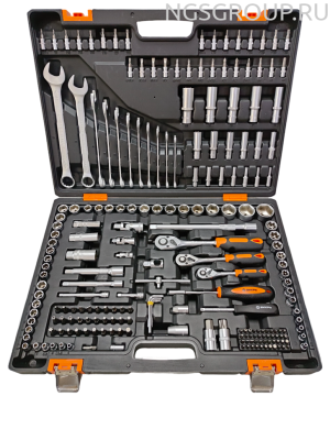 Набор инструментов, 1/2", 1/4", CrV, в кейсе 216 предм Вихрь