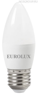 Лампа светодиодная EUROLUX LL-E-C37-6W-230-4K-E27