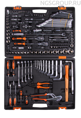 Набор инструментов, 1/2", 1/4", CrV, в кейсе 142 предм Вихрь
